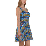 Greetings from Metropolis Illinois Mural Patterned Skater Dress - supermanstuff.com