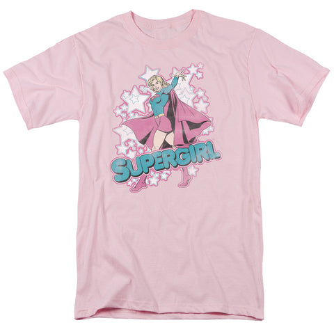 Supergirl I'm Supergirl Pink Adult Regular Fit Short Sleeve Shirt - supermanstuff.com