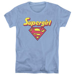 Supergirl I'm Supergirl Adult Woman's Regular Fit Short Sleeve Blue Shirt - supermanstuff.com