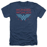 Wonder Woman WONDER STARS Adult Navy Blue Heather Shirt