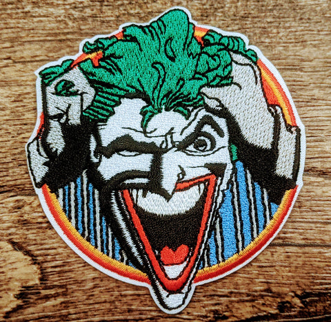 Joker Crazy Face Patch - supermanstuff.com