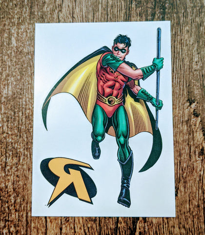 Robin and Logo Temporary Tattoo - supermanstuff.com