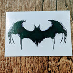 Batman Dripping Ink Logo Temporary Tattoo - supermanstuff.com