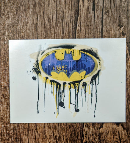 Batman Dripping Paint Logo Temporary Tattoo - supermanstuff.com