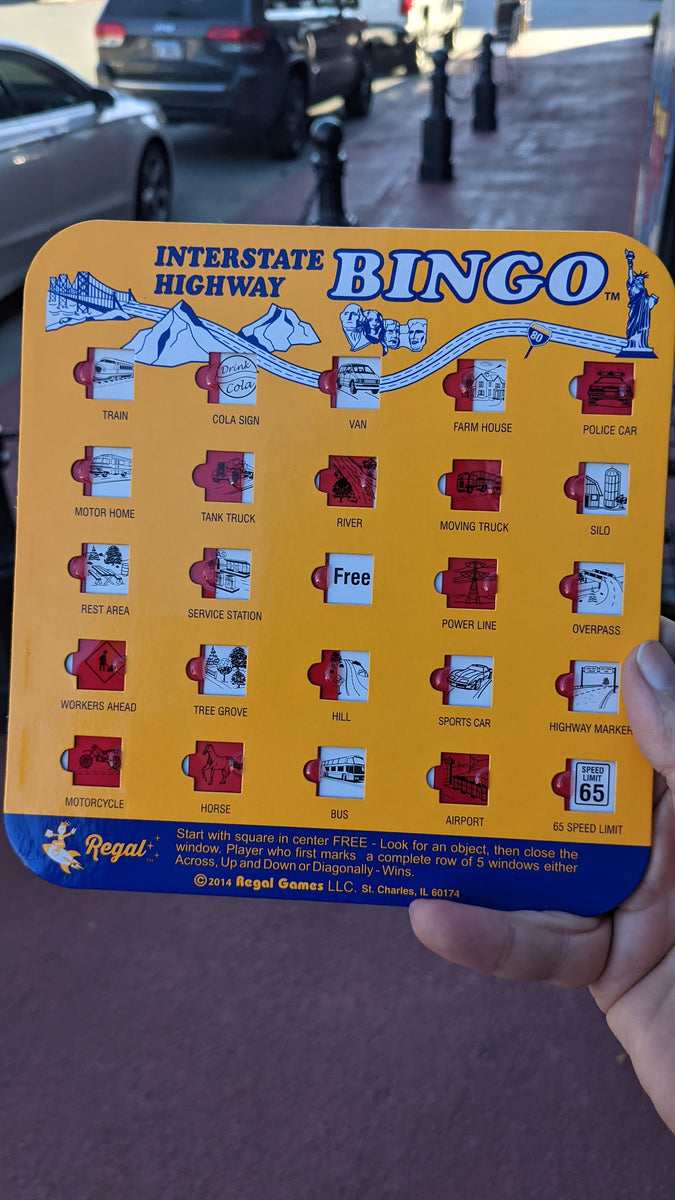 interstate highway Auto Bingo Orange Board Superman Stuff