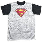 Superman Classic Repeat Adult Regular Fit Short Sleeve Shirt - supermanstuff.com