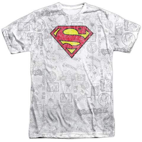 Superman Classic Repeat Adult Regular Fit Short Sleeve Shirt - supermanstuff.com