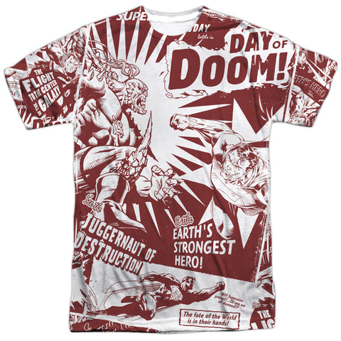 Superman Superman Day of Doom Dye Sublimation Short Sleeve Regular Fit Shirt - supermanstuff.com