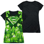 Superman Kryptonite Shield Women's Adult Regular Fit Short Sleeve Shirt - supermanstuff.com