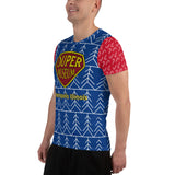 Super Museum Christmas Sweater All-Over Print Men's Athletic T-shirt - supermanstuff.com