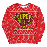 Super Museum Red Christmas Sweater - supermanstuff.com