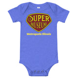Super Museum Super Baby Short Sleeve Onesie - supermanstuff.com