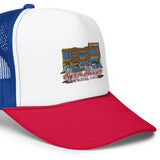 Super Museum Building Logo Foam Trucker Hat - supermanstuff.com