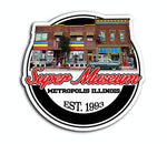 Super Museum Metropolis Illinois Logo sticker - supermanstuff.com