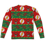 The Flash LOGOS HOLIDAY "Ugly Christmas Sweater" Style Long Sleeve Shirt - supermanstuff.com