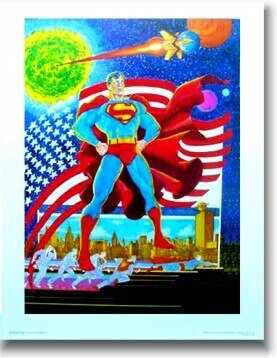 George Perez 1988 Superman Print