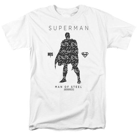 SUPERMAN PAISLEY SILHOUETTE White Shirt - supermanstuff.com