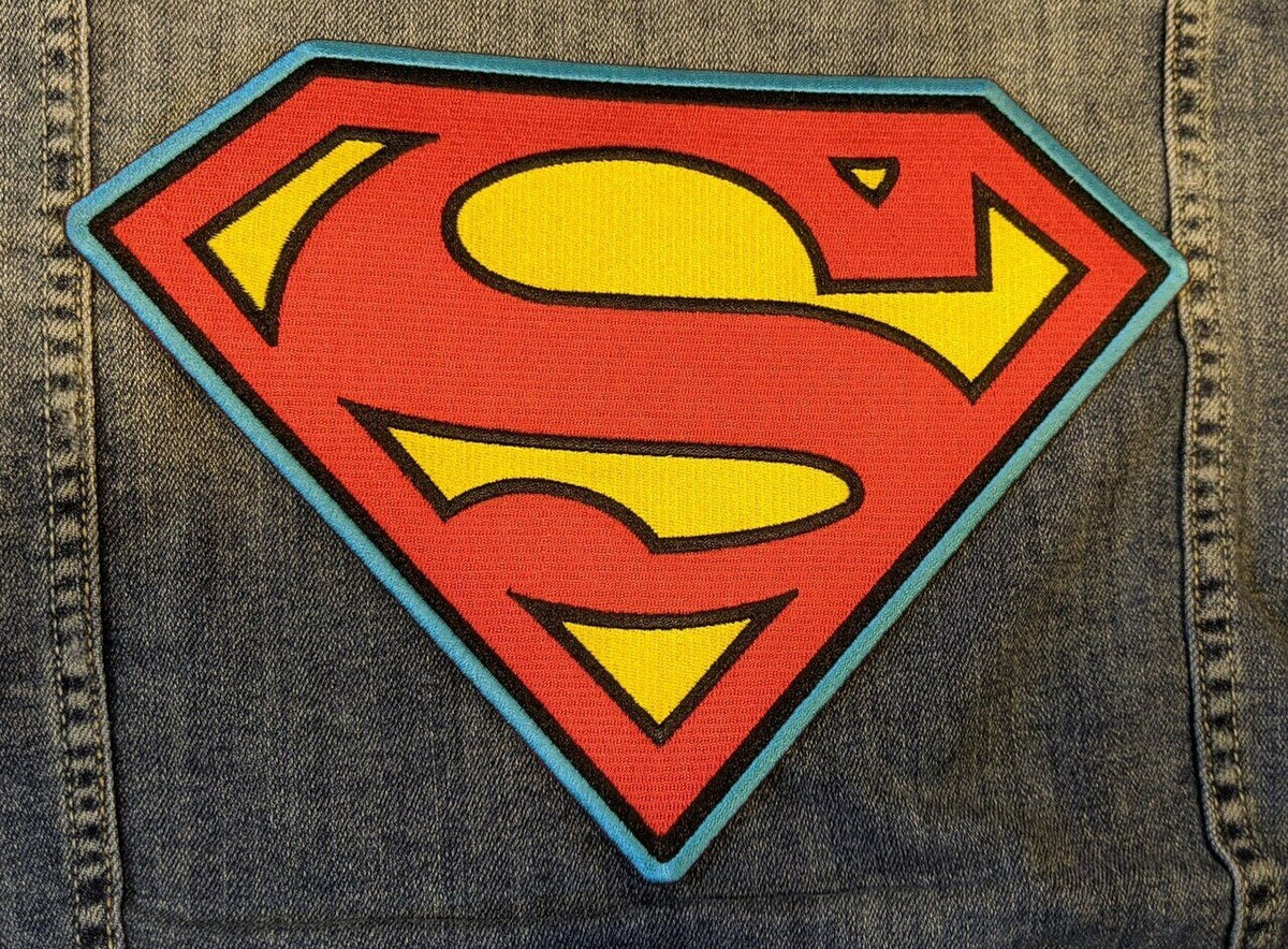 Oversized Superman Logo Iron-on Patch | Superman Stuff