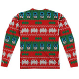 BATMAN 1966 LOGOS HOLIDAY "Ugly Christmas Sweater" Style Long Sleeve Shirt - supermanstuff.com