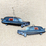 Hearse Cadillac Earrings / Handmade Jewelry / Halloween Earrings / Hearse Earrings / Creepy Earrings / Hypoallergenic / Stainless Steel / - supermanstuff.com