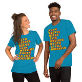 Super Line up List of Supermen Short-Sleeve Unisex T-Shirt - supermanstuff.com
