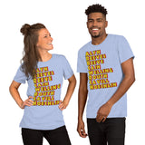 Super Line up List of Supermen Short-Sleeve Unisex T-Shirt - supermanstuff.com