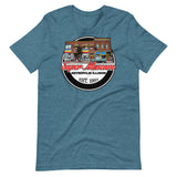 Super Museum Round Classic Logo Adult Short Sleeve Shirt - supermanstuff.com