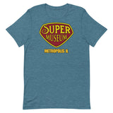 Super Museum Retro Logo Short Sleeve Adult Short Sleeve Shirt - supermanstuff.com