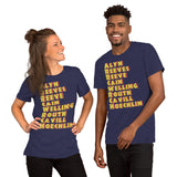 Super Line up List of Supermen Short-Sleeve Unisex T-Shirt - supermanstuff.com
