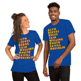 Super Line up List of Supermen Short-Sleeve Unisex T-Shirt - supermanstuff.com