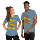 Super Line up List of Supermen Short-Sleeve Unisex T-Shirt - supermanstuff.com