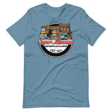 Super Museum Round Classic Logo Adult Short Sleeve Shirt - supermanstuff.com