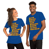 Super Line up List of Supermen Short-Sleeve Unisex T-Shirt - supermanstuff.com