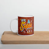 Have A Super Day Brick Wall Coffee Mug - supermanstuff.com