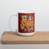 Have A Super Day Brick Wall Coffee Mug - supermanstuff.com