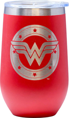 Wonder Woman Etched Stainless Steel Tumbler