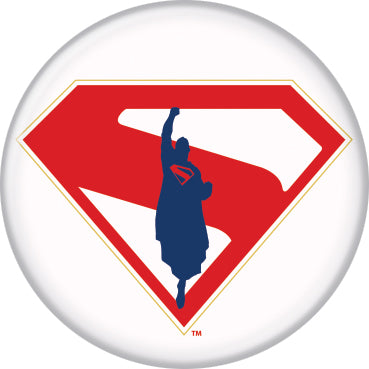 Superman 2025 Red Logo Silhouette Button