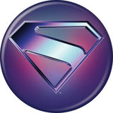 DC Supergirl 2026 Silver Logo on Blue Button