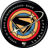 DC Supergirl 2026 Black Gold Logo Bad Neighborhood Button
