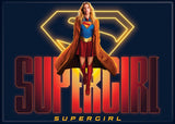 DC Supergirl 2026 on Yellow Logo on Dark Blue Magnet