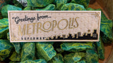 Greetings from Metropolis Desk Sign