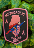 Limited Edition Metropolis Illinois breast cancer awareness police patch