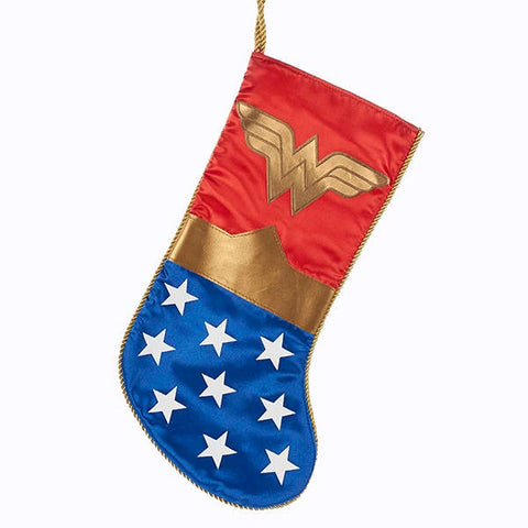 19" Wonder Woman Applique Christmas Stocking - supermanstuff.com