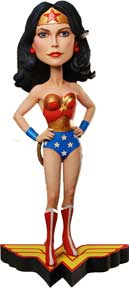 Hand Painted DC Classic Wonder Woman Bobble Head "Head Knockers" Doll - supermanstuff.com