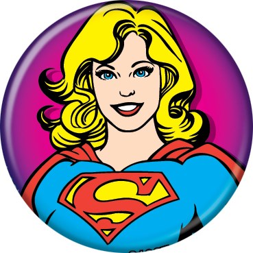 Supergirl Smiling Button - supermanstuff.com