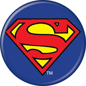 Superman Shield Logo Button