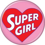 Supergirl Heart Button - supermanstuff.com