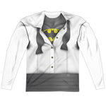 Batman Costume Change Adult Regular Fit Long Sleeve Shirt - supermanstuff.com