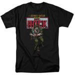 Our Army At War SGT Rock Regular Fit Black Short Sleeve Shirt - supermanstuff.com