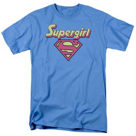 Supergirl I'm Supergirl Regular Fit Blue Short Sleeve Shirt - supermanstuff.com